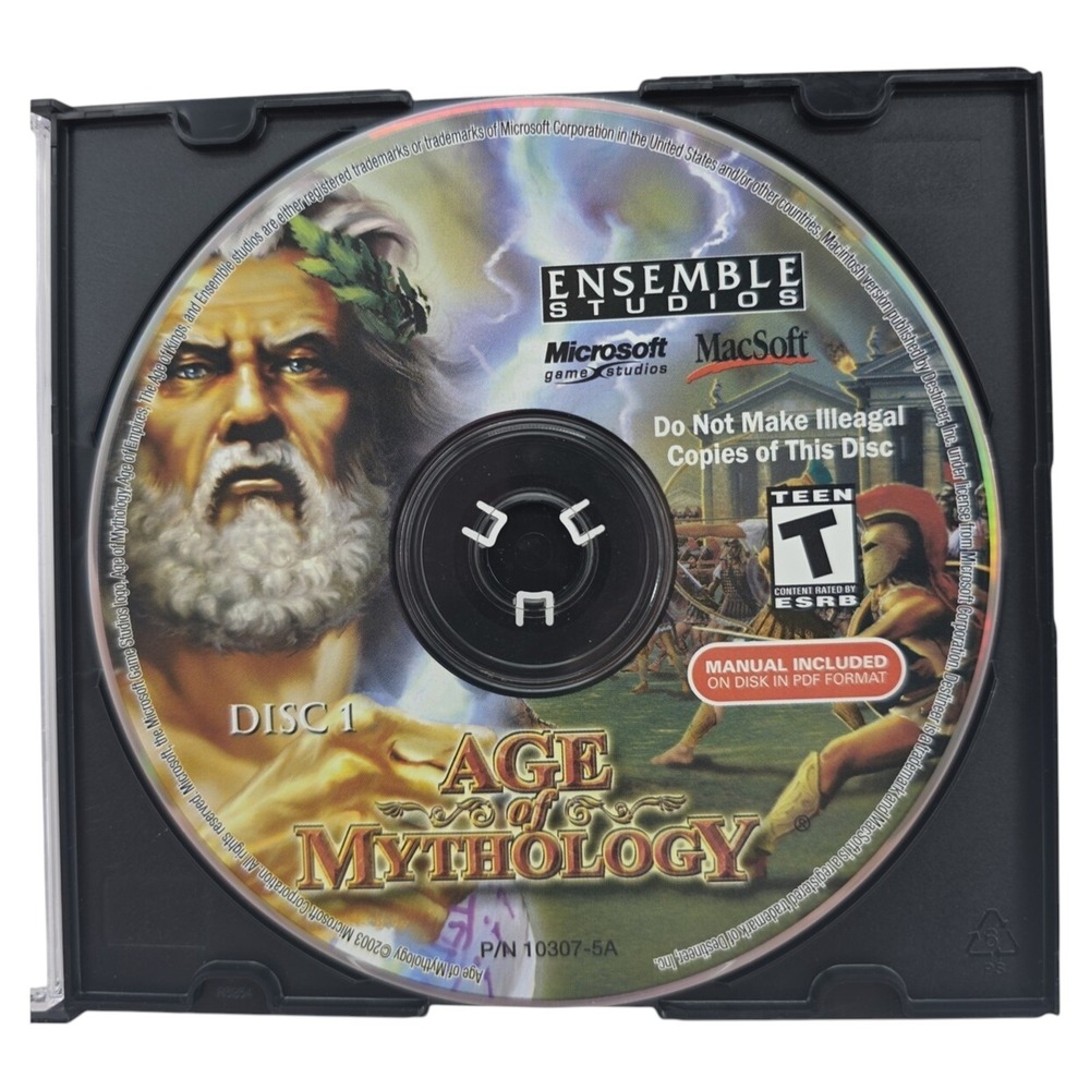 Age of Mythology PC Video Game Disc 1 Only 2003 Ensemble Studios